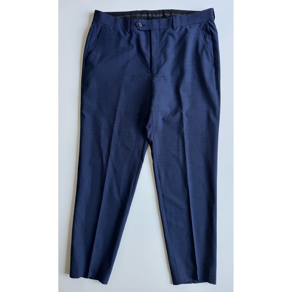 LAUREN RALPH LAUREN Wool Tapered‎ Chino Dress Pant Mens 34x32 (34x29.5) Blue